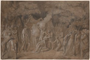 Morte de Ifigênia (?) de Benjamin West