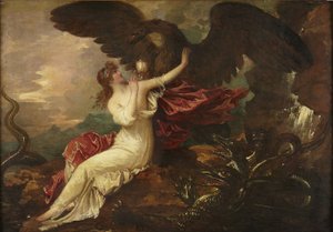 Águia Trazendo a taça para a Psique de Benjamin West