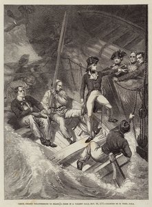 Tenente Nelson voluntariado para embarcar em um prêmio em um vendaval violento, 20 de novembro de 1777 de Benjamin West