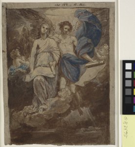 Estudo para uma pintura de Os Anjos Aparecendo aos Pastores, 1774 de Benjamin West