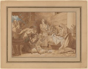 A adoração dos pastores de Benjamin West