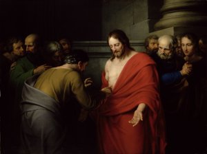 A Incredulidade de São Tomás (óleo sobre tela) de Benjamin West
