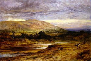 Noite como Llandulas, Gales do Norte de Benjamin Williams Leader