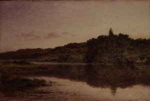 Noite em Streatley, Bedfordshire de Benjamin Williams Leader