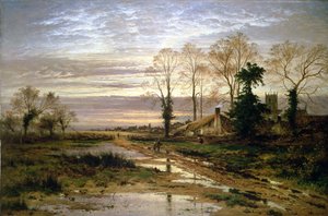 Fevereiro Fill Dyke, 1881 de Benjamin Williams Leader