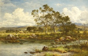 Hora da colheita - Nas margens do Llugwy de Benjamin Williams Leader