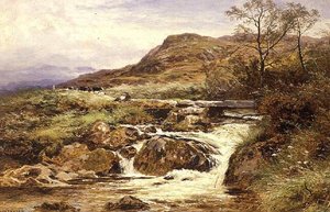 Verão perto de Dolgelly, no norte do País de Gales de Benjamin Williams Leader