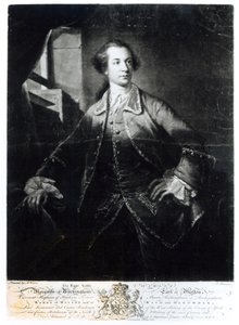 Retrato de Charles Watson-Wentworth, segundo marquês de Rockingham (1730-82), gravado por Richard Houston (1721-75)