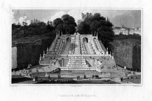 Cachoeira de St Cloud, Paris, 1830 de Benjamin Winkles