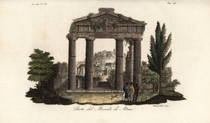 Ruínas do portão de Athena Archegetis, na Ágora Romana ou Fórum Romano, Atenas, Grécia de Bennardoni Bennardoni