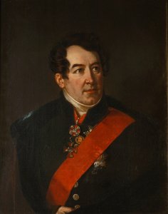 Retrato do poeta Dmitri Osipovich Baranov 1773-1834, final da década de 1820