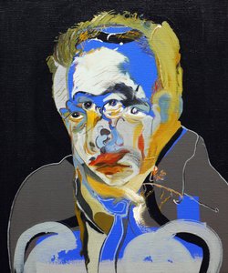 50 Grandes Escritores da História : Albert Camus, 2015 (óleo e acrílico sobre tela) de Benoit Erwann Boucherot