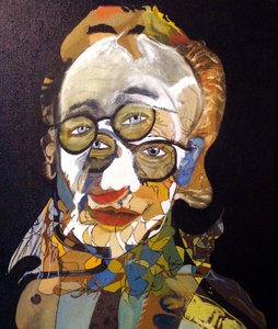 50 Grandes Escritores da História: Allen Ginsberg, 2015 (óleo e acrílico sobre tela) de Benoit Erwann Boucherot