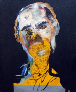 50 Grandes Escritores da História: Philip Roth, 2015 (óleo e acrílico sobre tela) de Benoit Erwann Boucherot