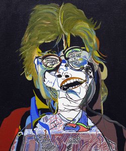 50 Grandes Escritores da História: Stephen King, 2015 (óleo e acrílico sobre tela) de Benoit Erwann Boucherot