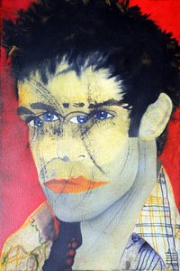 Morgan e eu 1, 2015 (óleo sobre tela impressa) de Benoit Erwann Boucherot