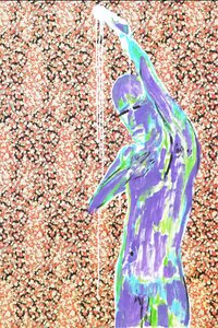 Passager 14, 2020 (acrílico sobre papel japonês serigrafado)