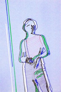 Passager 2, 2020 (acrílico sobre papel japonês serigrafado) de Benoit Erwann Boucherot