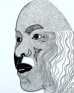Surportrait: Lorrie Jean-Louis, 2021 (acrílico sobre papel) de Benoit Erwann Boucherot