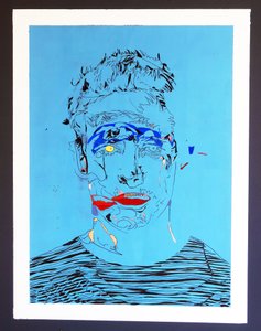 Surportrait : Um homem, 2015 (acrílico sobre tela) de Benoit Erwann Boucherot