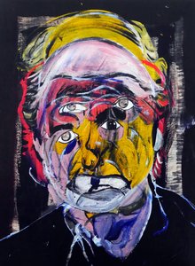Surportrait : Philip Roth, 2021 (óleo e acrílico sobre painel de madeira) de Benoit Erwann Boucherot