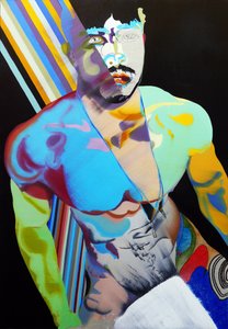 Surportrait: Teseu, ato 3, 2020 (óleo sobre tela) de Benoit Erwann Boucherot