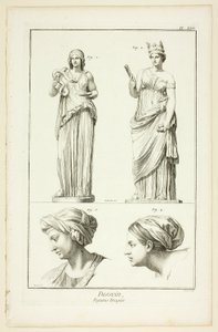 Design: Figuras drapeadas, da Encyclopédie de Benoit Louis Prevost