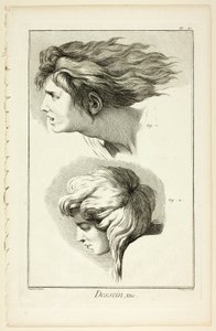 Design: Cabeças, da Encyclopédie de Benoit Louis Prevost
