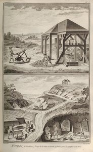 Obras de ferro. De Encyclopédie, de Denis Diderot e Jean Le Rond dAlembert, 1751-1765.