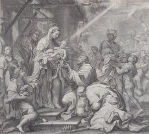 A Adoração dos Magos, 1714-24. de Benoît Farjat