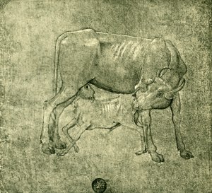 Vaca e bezerro, meados do final do século XV, 1943. de Benozzo Gozzoli