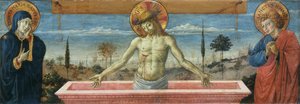 Homem de dores entre Virgem e São João Evangelista, 1469-1474. de Benozzo Gozzoli