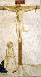 Crucificação com São Domingos (fresco) de Benozzo di Lese di Sandro Gozzoli