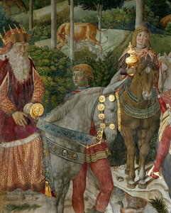 A Adoração dos Magos (fresco) de Benozzo di Lese di Sandro Gozzoli