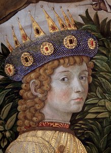 A Viagem dos Magos Cortejo dos Reis Magos de Jerusalém a Belém chama em italiano "Viaggio dei Magi" ou "Cavalcata dei Magi" Detalhe do jovem mago no rosto de Lourenço o Magnífico (Laurent de Medici) (A procissão dos Magos, detalhe de t de Benozzo di Lese di Sandro Gozzoli