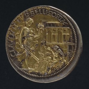 Medalha representando uma figura alegórica, 1533 (reverso de 18062) (para verso ver 119186) de Benvenuto Cellini