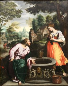 Jesus e a mulher samaritana.