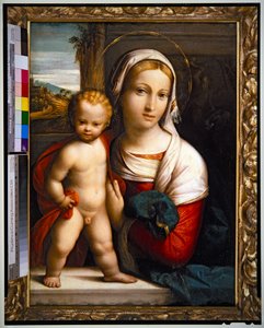 Virgem e Menino (painel) de Benvenuto Tisi da Garofalo