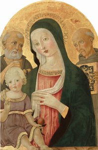 Madonna e Criança com São Jerônimo e São Bernardino de Siena, c. 14801485.