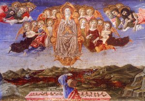 Predella of the Assumption of the Virgin, de Benvenuto di Giovanni (1436-1518), Detalhe de Benvenuto di Giovanni
