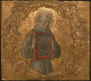 São Bernardino, possivelmente 1474. de Benvenuto di Giovanni