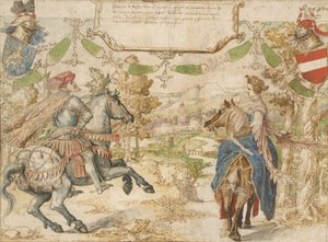 Otto, Conde de Nassau e sua esposa Adelheid van Vianen, 1530-35. de Bernaert van Orley