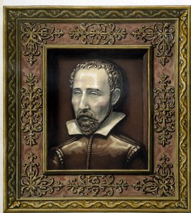 Retrato de Bernard Palissy, executado em faiança por ele mesmo - em "A obra de Bernard Palissy" de C. Delange e C. Borneman, Paris