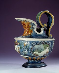 Aiguiere de faience criado pela escola de Bernard Palissy (cerca de 1510-1589) Paris, Museu do Louvre de Bernard (school of) Palissy