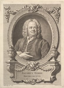 Jacobus Gibbs, arquiteto, 1747 de Bernard Baron