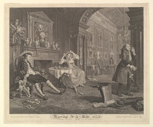 Casamento A-la-Mode, Placa II, abril de 1745. de Bernard Baron