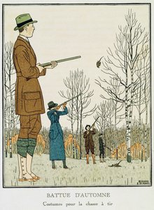 Uma sessão de Outono, c.1912-13 (litho) de Bernard Boutet de Monvel