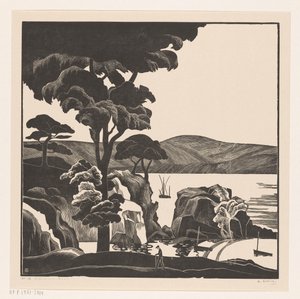 Bretonsche baai (título original sobre o objecto) de Bernard Essers (signed by artist)