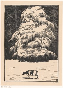 Vaca com um larício de Bernard Essers (signed by artist)