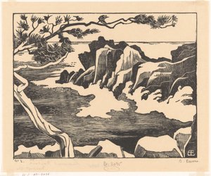 Costa rochosa perto de Saint-Raphaël de Bernard Essers (signed by artist)